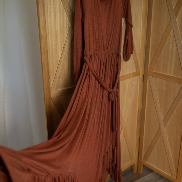 Joyfolie Dress - Rust Orange - Picture 4 of 4